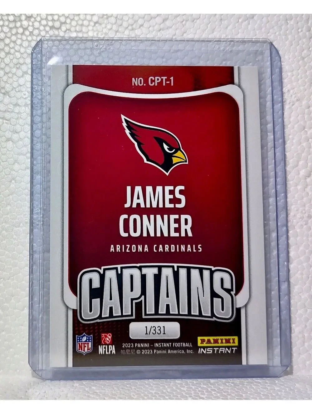James Conner 2023 Panini NFL Captain #1 Football Card Arizona Cardinals 1/331